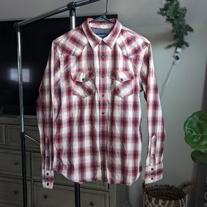 AEO vintage fit medium long sleeve button up